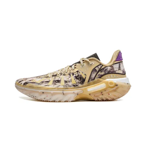 Li Ning Jie Ao 2 Basketball Shoes Men's Low Top White Brown