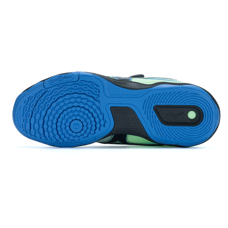 Mizuno Wave Medal Cushioning Slip Resistant Breathable Low top Training Shoes Unisex Phantom Blue Green