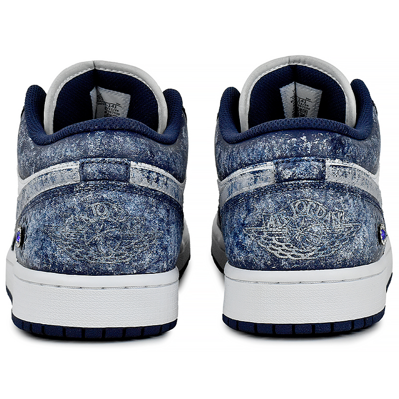 Jordan Air Jordan 1 Abrasion Resistant Low top Vintage Basketball Shoes Men’s Blue White
