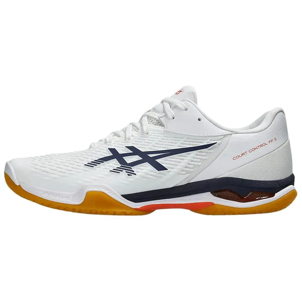 ASICS Court Control FF 3 Abrasion Resistant Low top Badminton Shoes Men's White Blue