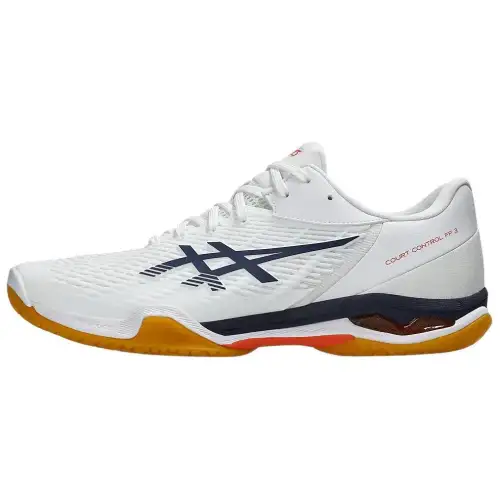 ASICS Court Control FF 3 Abrasion Resistant Low top Badminton Shoes Men's White Blue