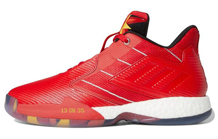 Adidas T mac Millennium 2 Millennium lace-up shock-absorbing non-slip wear-resistant low-top basketball shoes men's red yellow white