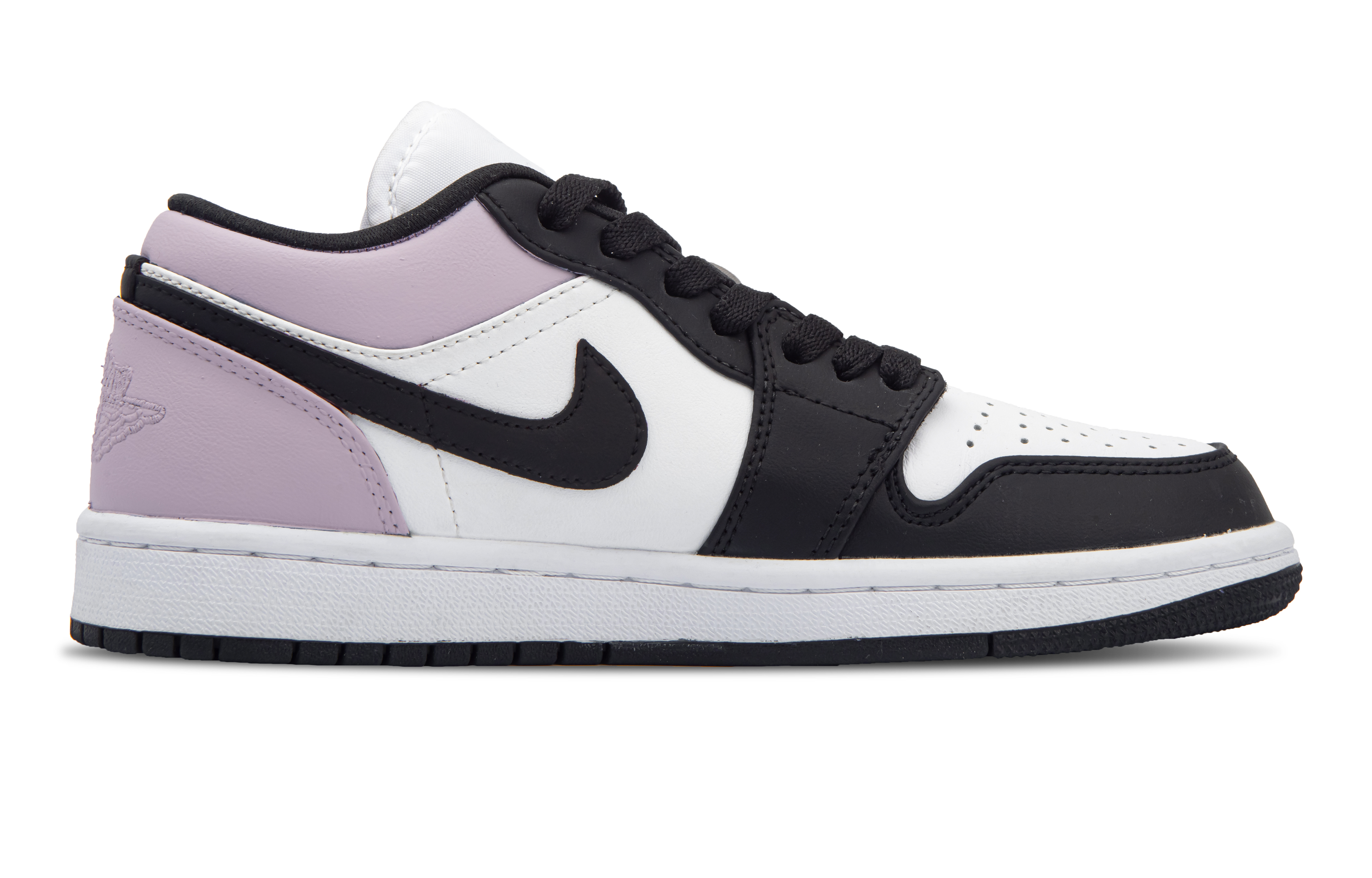 Jordan Air Jordan 1 Slip Resistant Low top Vintage Basketball Shoes Women’s White Black Purple