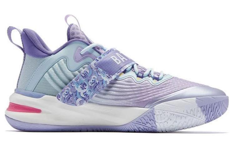 QIAODAN Basketball Shoes Men’s Mid Top Steam Purple/Powder Blue