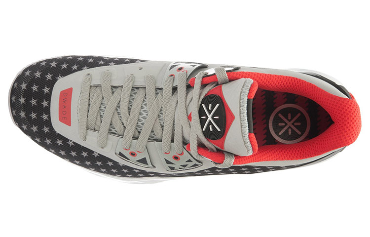 Li Ning WOW 4 Cushioning, Wear Resistant Mid top Basketball Shoes Unisex Black Gray Red