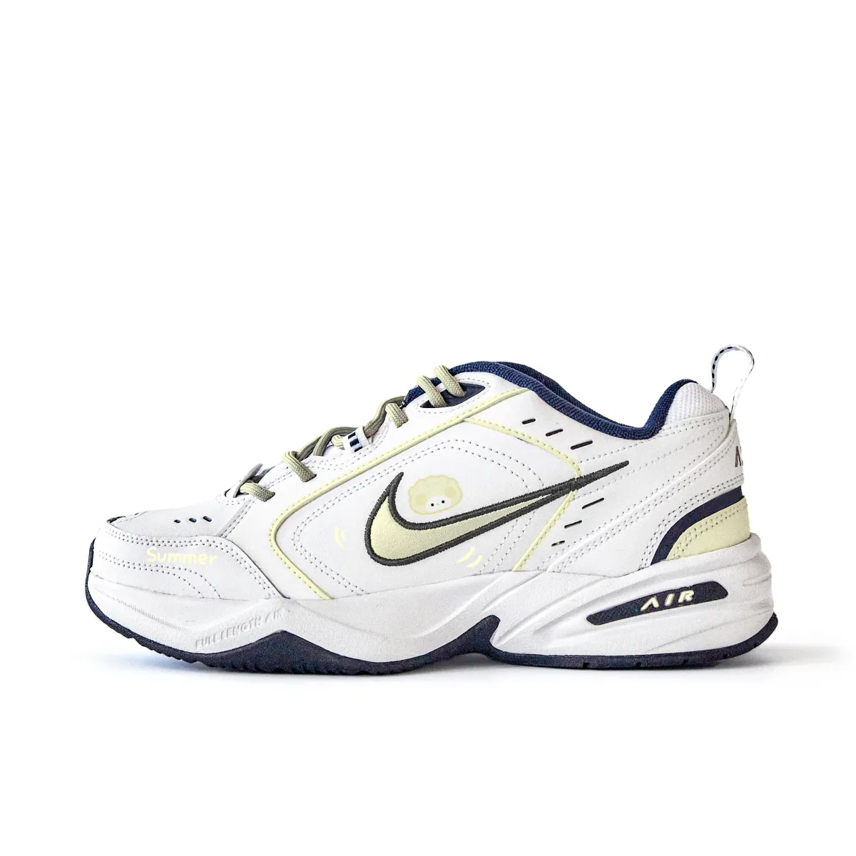 Nike Air Monarch 4 Slip Resistant Abrasion Resistant Low top Chunky Sneakers Unisex White