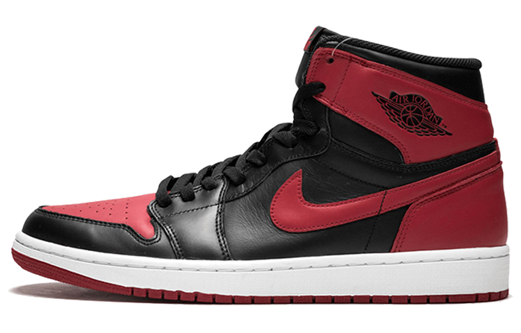 Мужские кроссовки Jordan Air Jordan 1 Bred 2013 (черно-красные) — фото 1