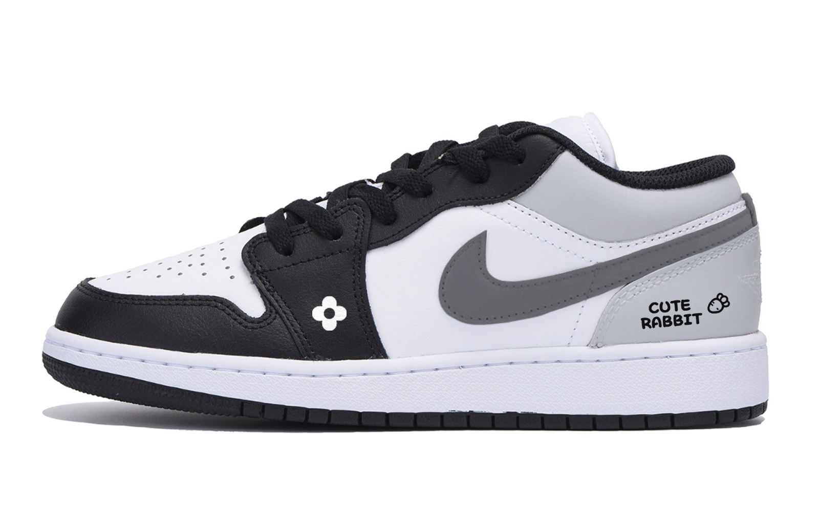 Jordan Air Jordan 1 Urban Chic Style Vintage Low top Vintage Basketball Shoes Men’s White Dark Gray