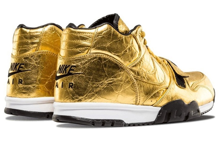 Мужские кроссовки Nike Air Trainer 1 Super Bowl 50 (золотые) — фото 4
