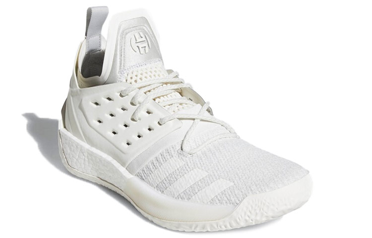 Мужские кроссовки adidas Harden Vol.2 Grey One (белые) — фото 3