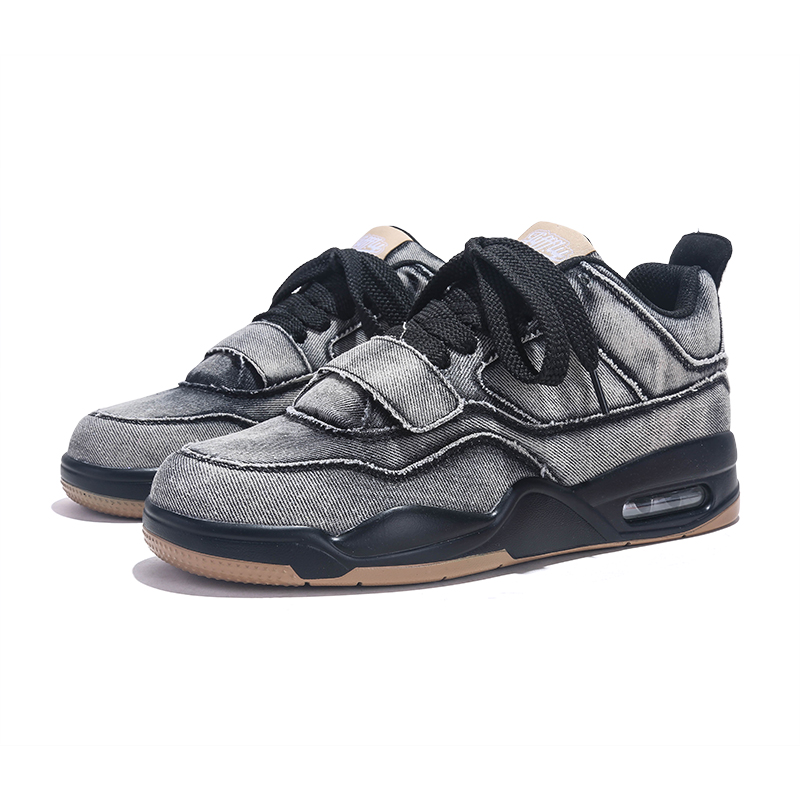 Jifffly Cushioning Balance Lightweight Low top Basketball Shoes Men’s Washed Black