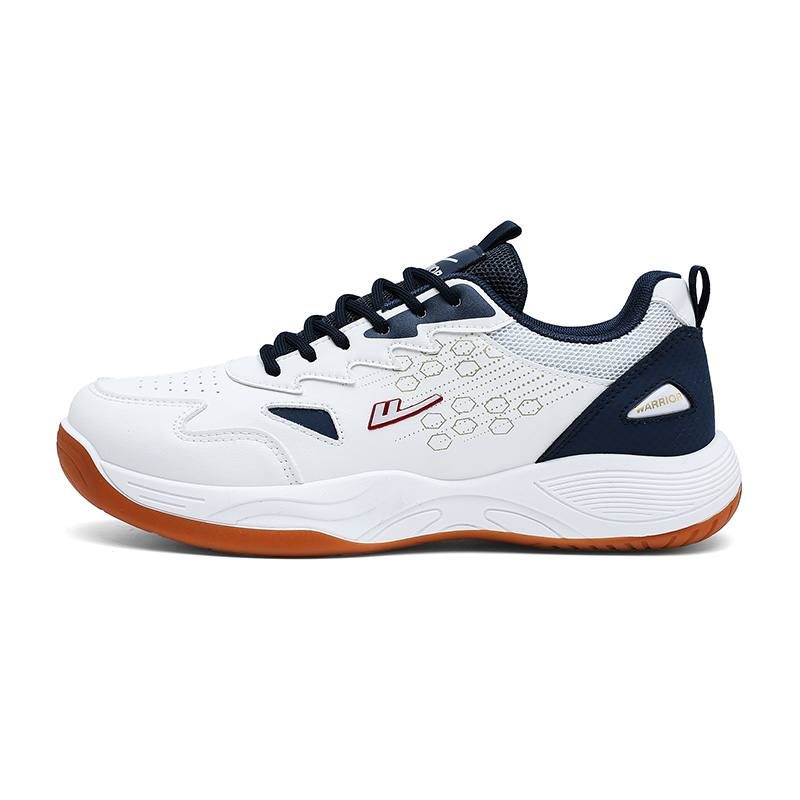 Warrior Textile, Synthetic Leather Cushioning Abrasion Resistant Lightweight Rebound Low top Badminton Shoes Men’s