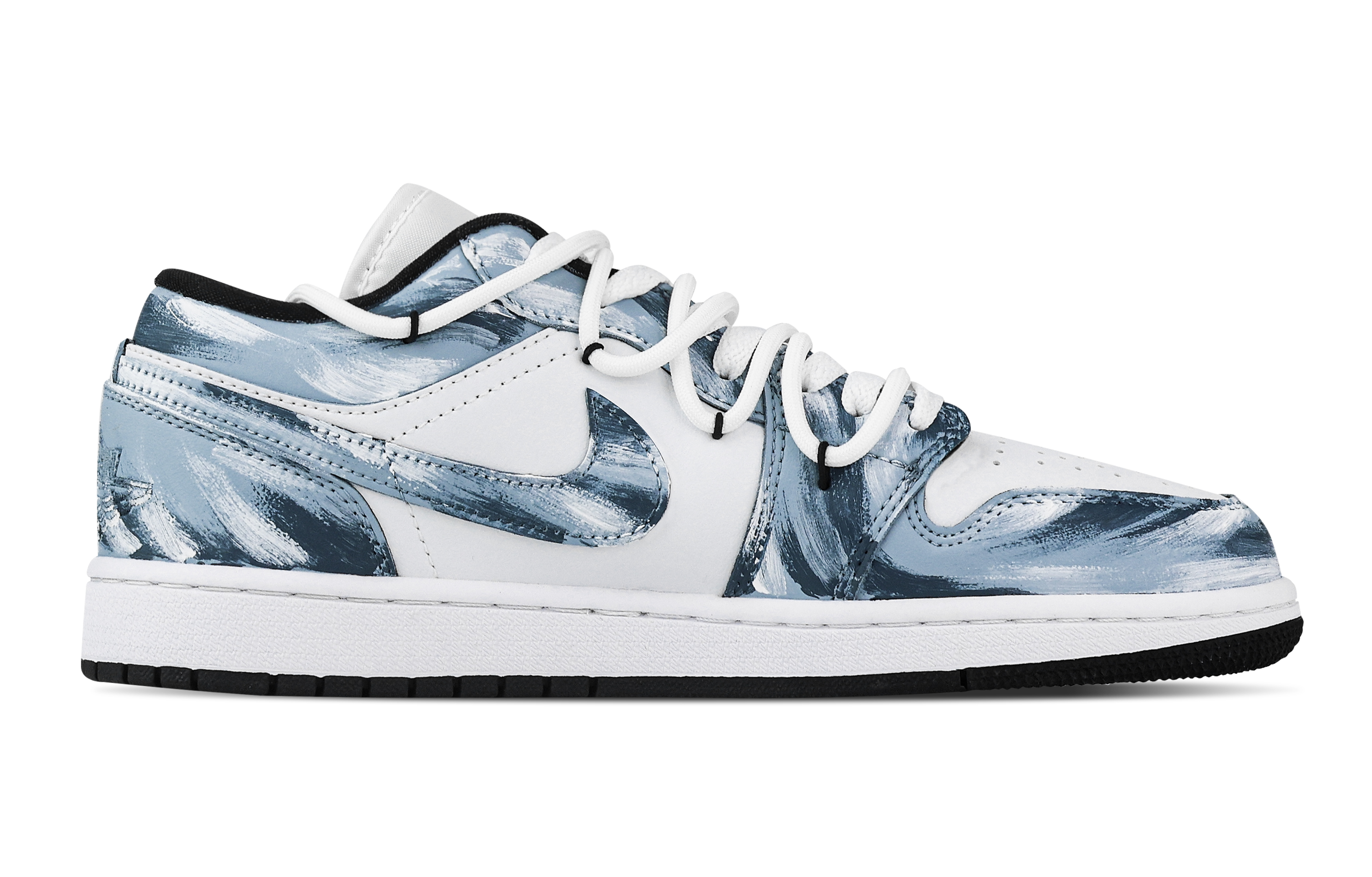Jordan Air Jordan 1 Wave Soaring, Heart Box Low top Vintage Basketball Shoes Unisex White Blue