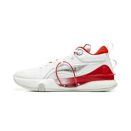 Li Ning Speed 8 Premium Comfortable And Trendy TPU Cushioning Slip Resistant Low top Basketball Shoes Men's White Red