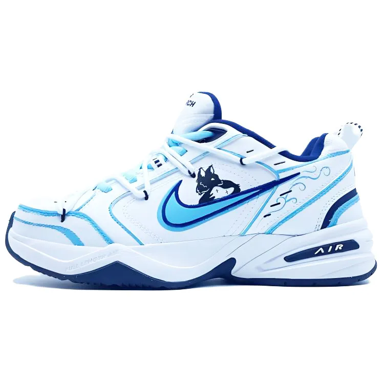 Nike Air Monarch 4 Slip Resistant Balance Lightweight Low top Chunky Sneakers Unisex Blue
