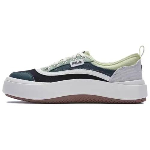FILA JELLYFISH Abrasion Resistant Lightweight Wear resistant And Lightweight Low top Canvas Shoes Men's Black Green