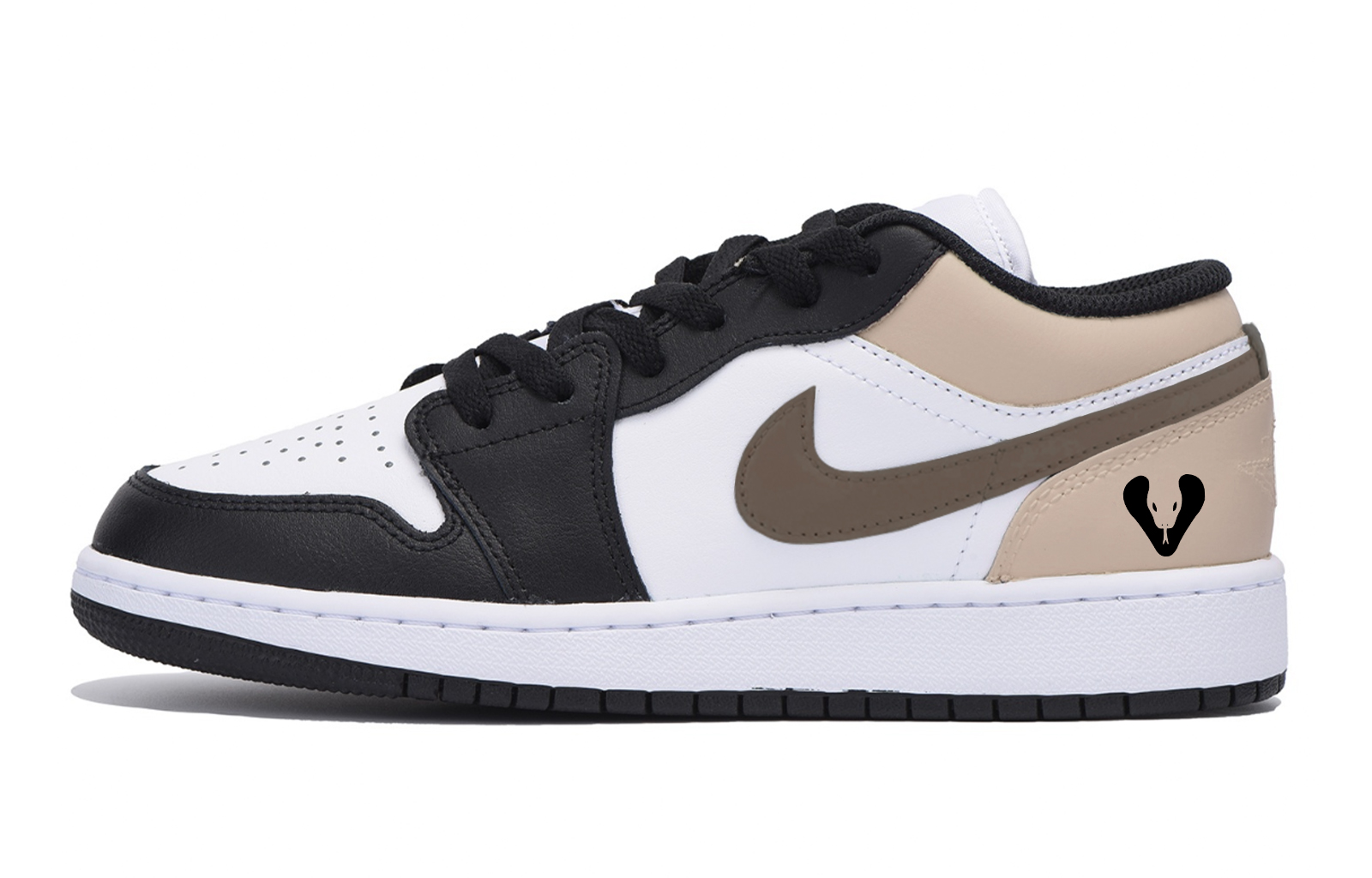 Jordan Air Jordan 1 Abrasion Resistant Low top Vintage Basketball Shoes Men’s Black Brown
