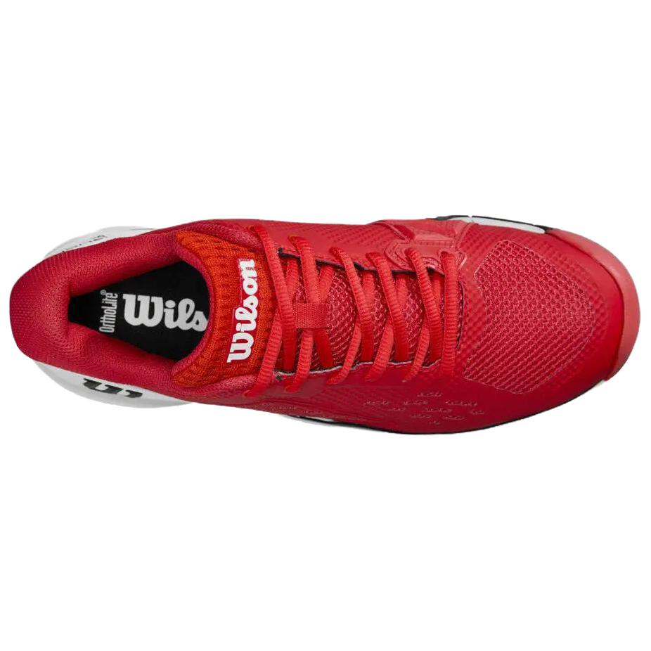 Wilson Rush Pro Ace Cushioning Abrasion Resistant Cushioning, Wear Resistant Low top Tennis Shoes Men’s Red White