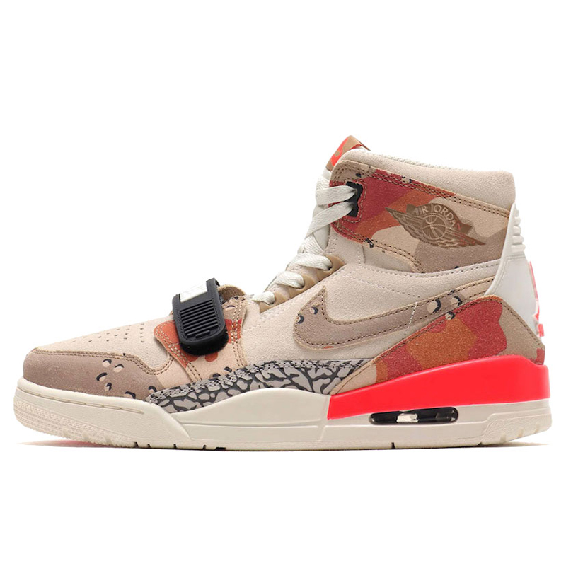 Jordan Legacy 312 desert camo, versatile, shock-absorbing, non-slip, lightweight, high-top, retro basketball shoes, men's desert camouflage