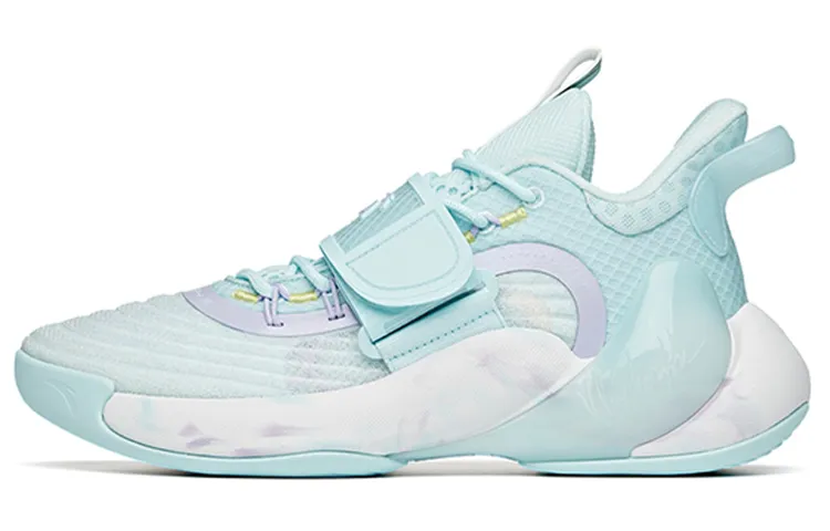 ANTA Water Flower 3 Basketball Shoes Men's High Top Glacier Blue/White/Purple