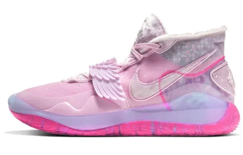 Nike KD 12 Zoom XMAS EP What The Aunt Pearl Breast Cancer Middle-Bang Practical Basketball Shoes Men's Candy Powder Domestic Version