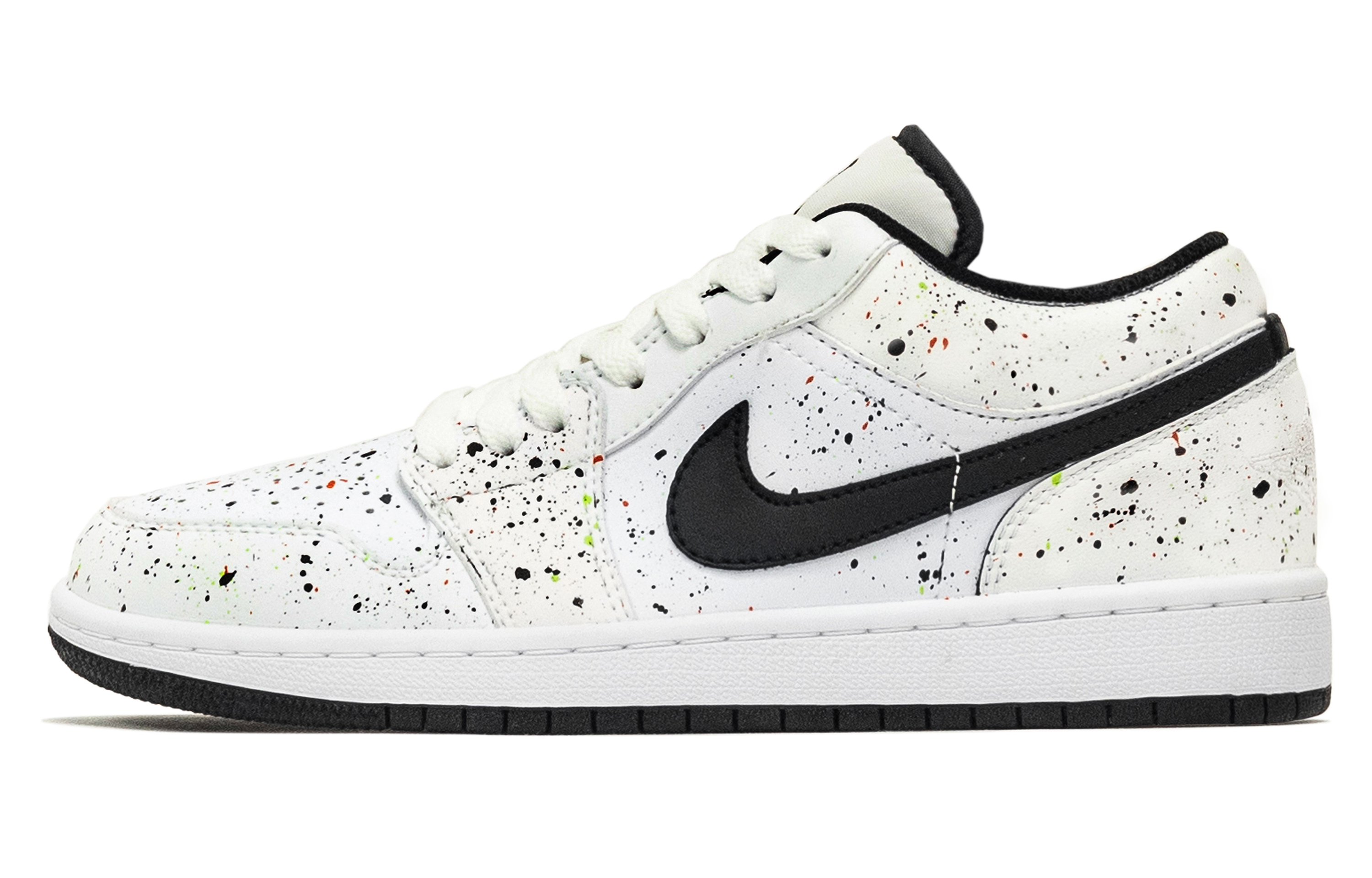 Jordan Air Jordan 1 Colorful Leather Low top Vintage Basketball Shoes Unisex White