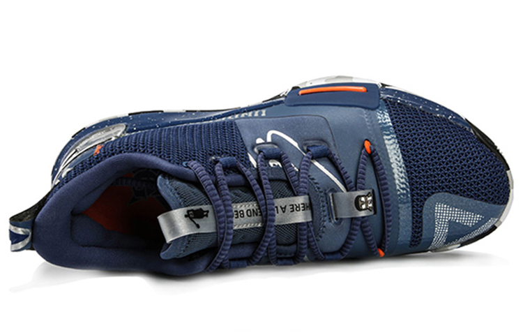 PEAK Flash Leather Cushioning Slip Resistant Abrasion Resistant Low top Basketball Shoes Men’s Indigo Purple