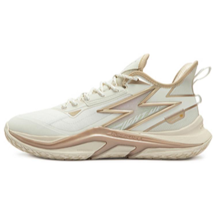 361° LIGHT UP Mesh Slip Resistant Abrasion Resistant Low top Basketball Shoes Men’s White Gold
