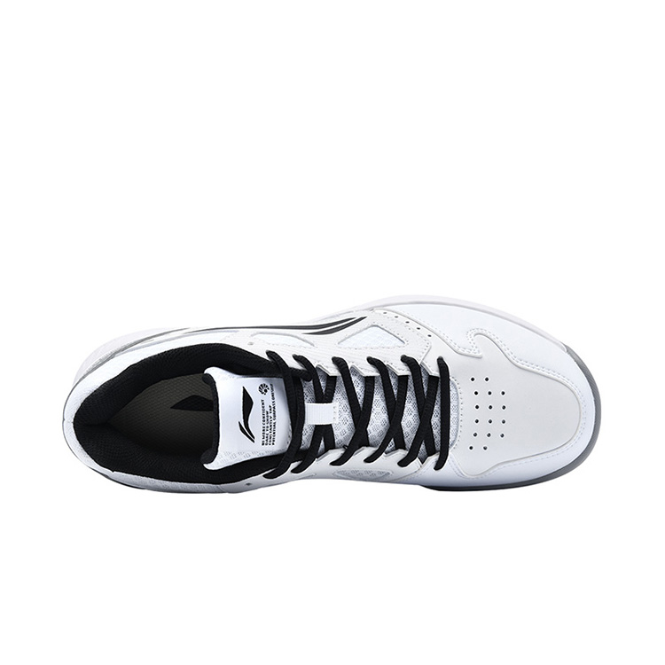 Li Ning Light Feather Slip Resistant Abrasion Resistant Low top Badminton Shoes Unisex White Black