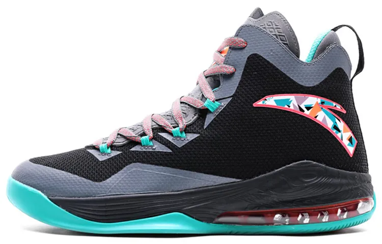 Anta The Shield 1 Cushioning Slip Resistant Abrasion Resistant High top Basketball Shoes Men's Black Green