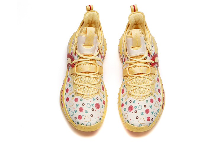 Anta GH2 Slip Resistant Abrasion Resistant Low top Performance Basketball Shoes Men’s Yellow White Red