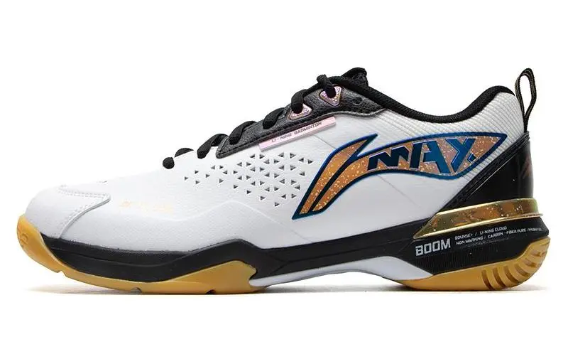 Li Ning Blade Max Rubber Breathable Low top Badminton Shoes Unisex White/Black