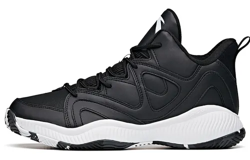 ANTA Vintage Basketball Shoes Men's Mid Top Black/Anta White