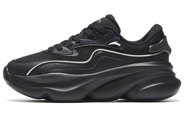 Anta Meow Shoes 3 Slip Resistant Abrasion Resistant Low top Chunky Sneakers Women's Black Silver