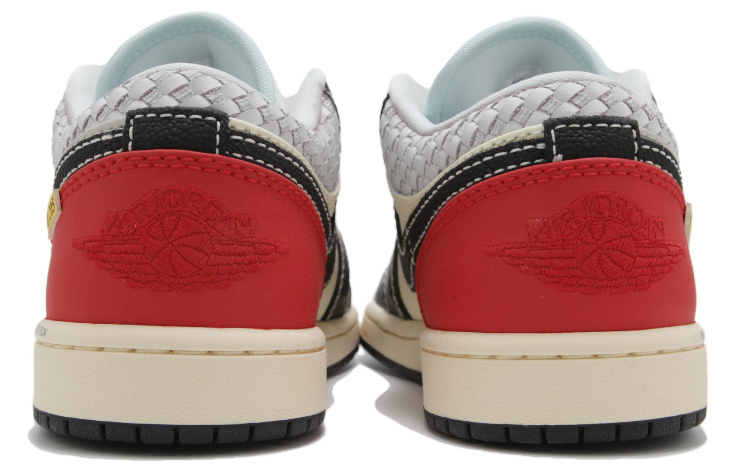Jordan Air Jordan 1 Cushioning Slip Resistant Abrasion Resistant Low top Vintage Basketball Shoes Men’s Red