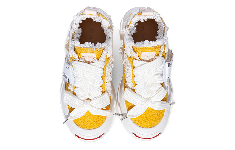 SMILEREPUBLIC Slip Resistant Abrasion Resistant Low top Canvas Shoes Unisex Yellow