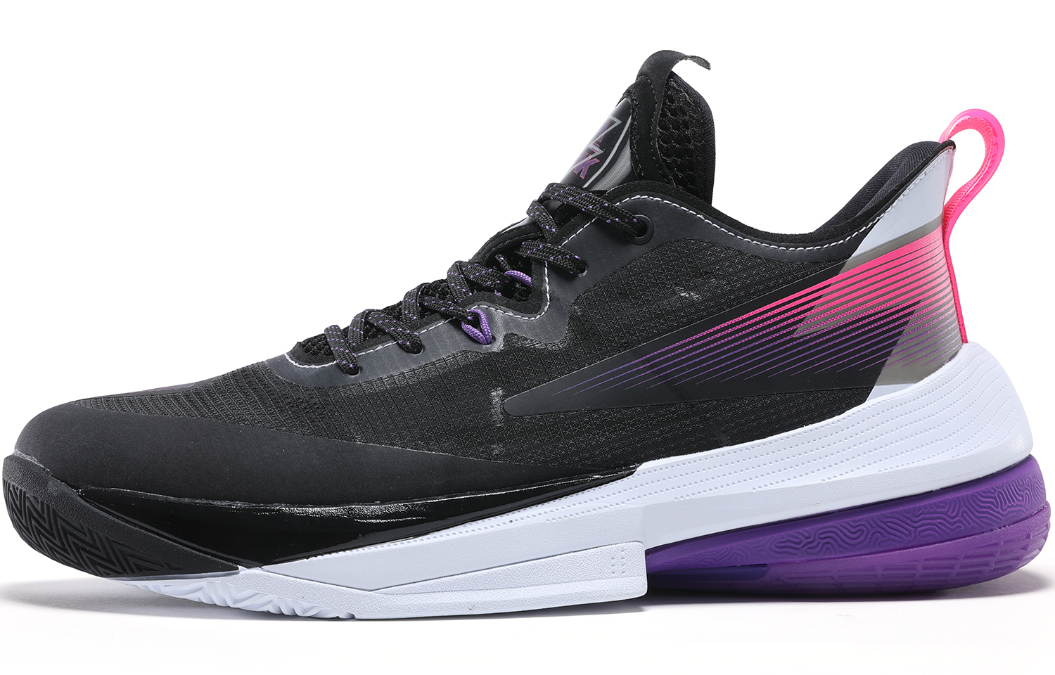 PEAK Taichi, Lightning 2021 Abrasion Resistant Breathable Low top Taichi Basketball Shoes Men’s Black Purple