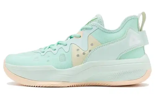 PEAK Lanying Rebound Abrasion Resistant Lightweight Slip Resistant Low top Basketball Shoes Women's Gouache Green