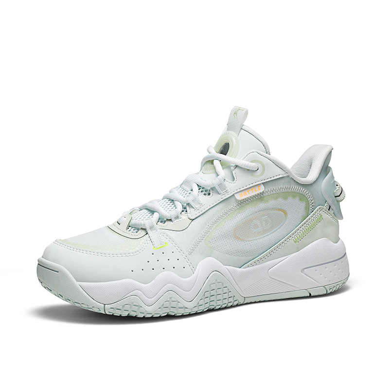 QIAODAN Mid top Basketball Shoes Women’s Light Transparent Green