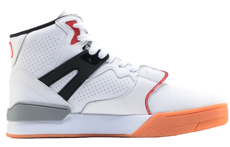 PEAK 910 Taichi Abrasion Resistant Breathable Abrasion Resistant Breathable High top Skateboard Shoes White Black