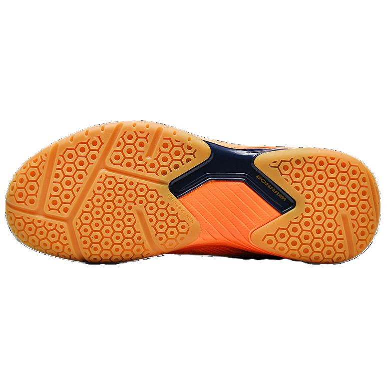 Warrior Cushioning Slip Resistant Abrasion Resistant Badminton Shoes Unisex Orange