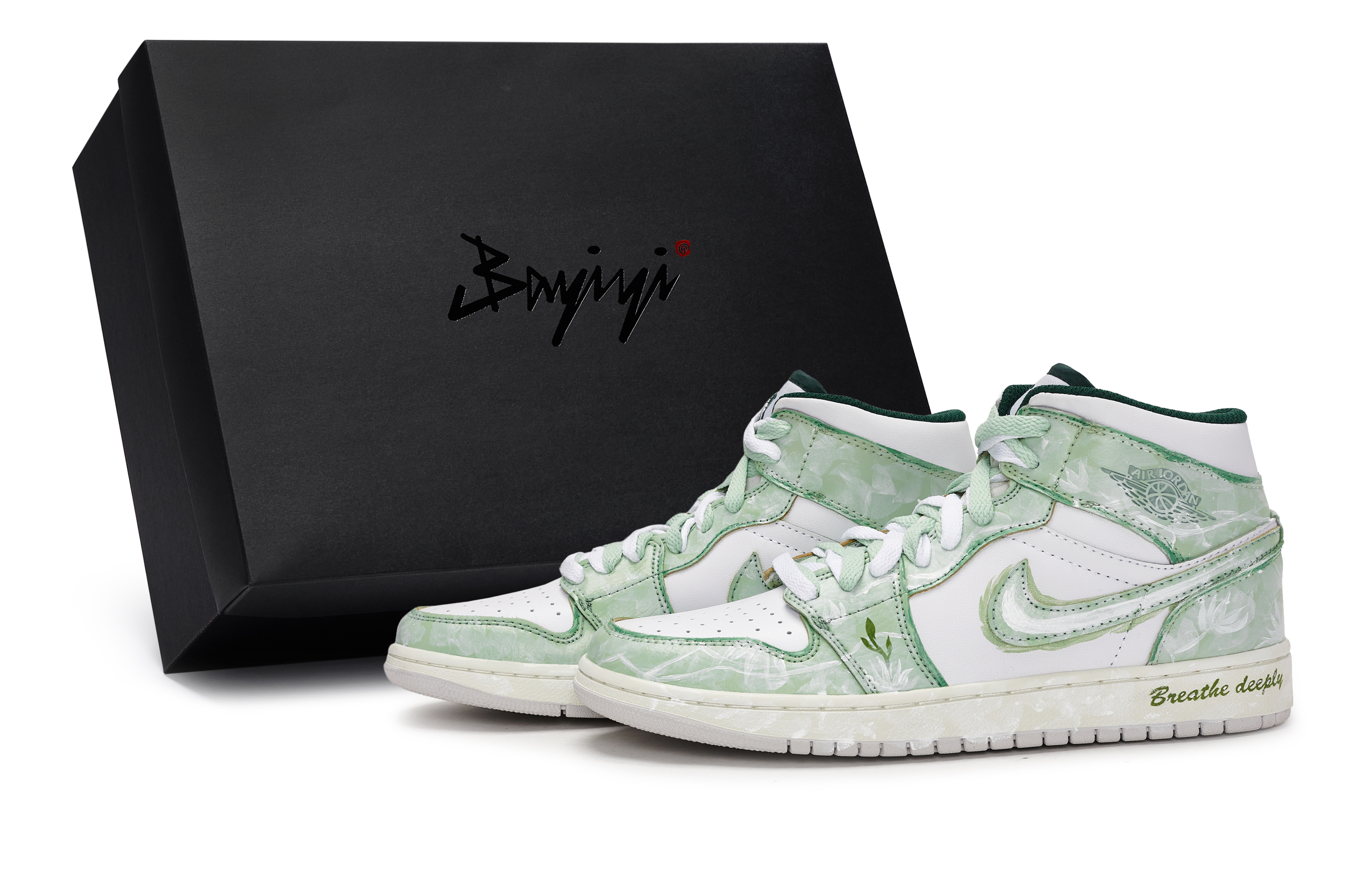 Jordan Air Jordan 1 811 Manufacturing, Misty Forest, Special Shoe Box Abrasion Resistant Slip Resistant