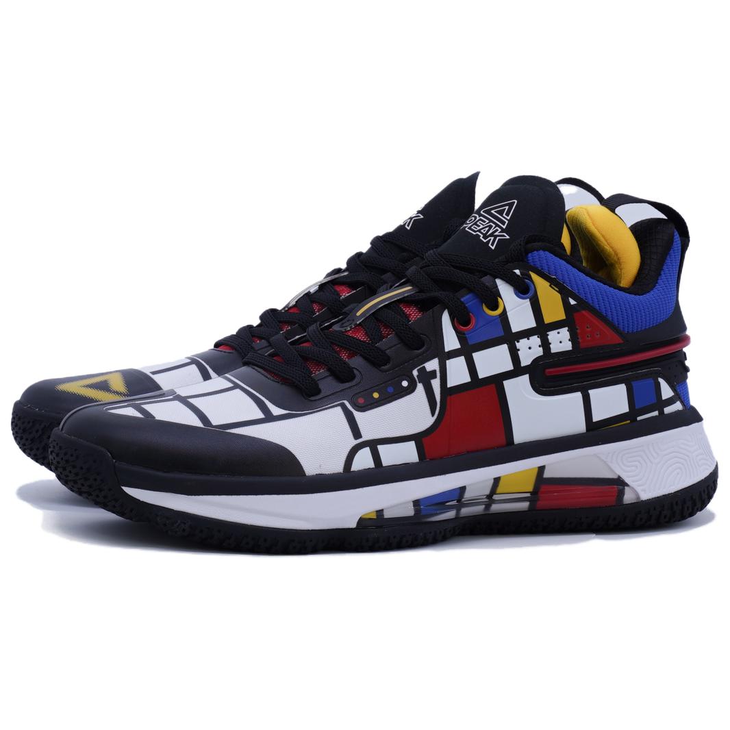 PEAK Abrasion Resistant Cushioning Abrasion Resistant Cushioning Low top Basketball Shoes Men’s White Black Red