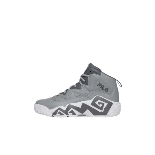 FILA MB Synthetic Leather, Leather Mid top Basketball Shoes Men's Gray