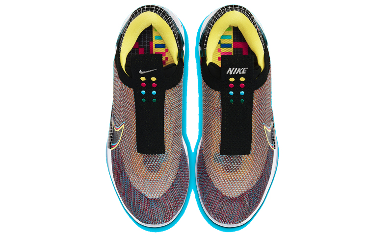 Мужские кроссовки Nike Adapt BB (черно-желто-красные) — Чёрный / жёлтый / красный — фото 4