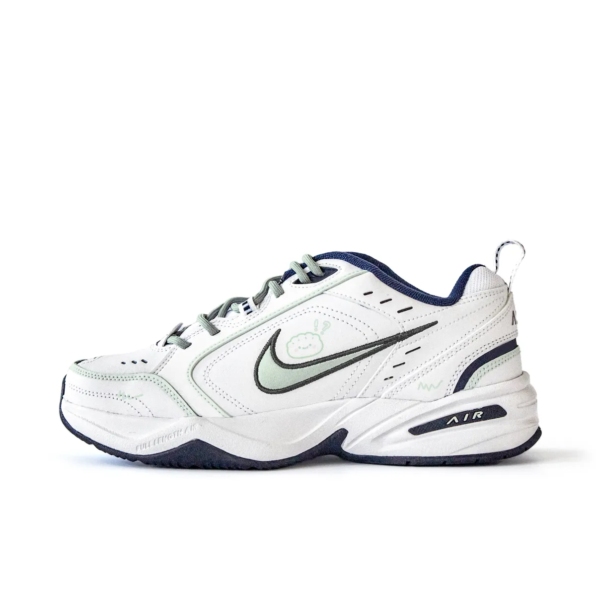 Nike Air Monarch 4 Wangwang Tucking The Quilt, Small Flower Slip Resistant Abrasion Resistant Low top Chunky Sneakers