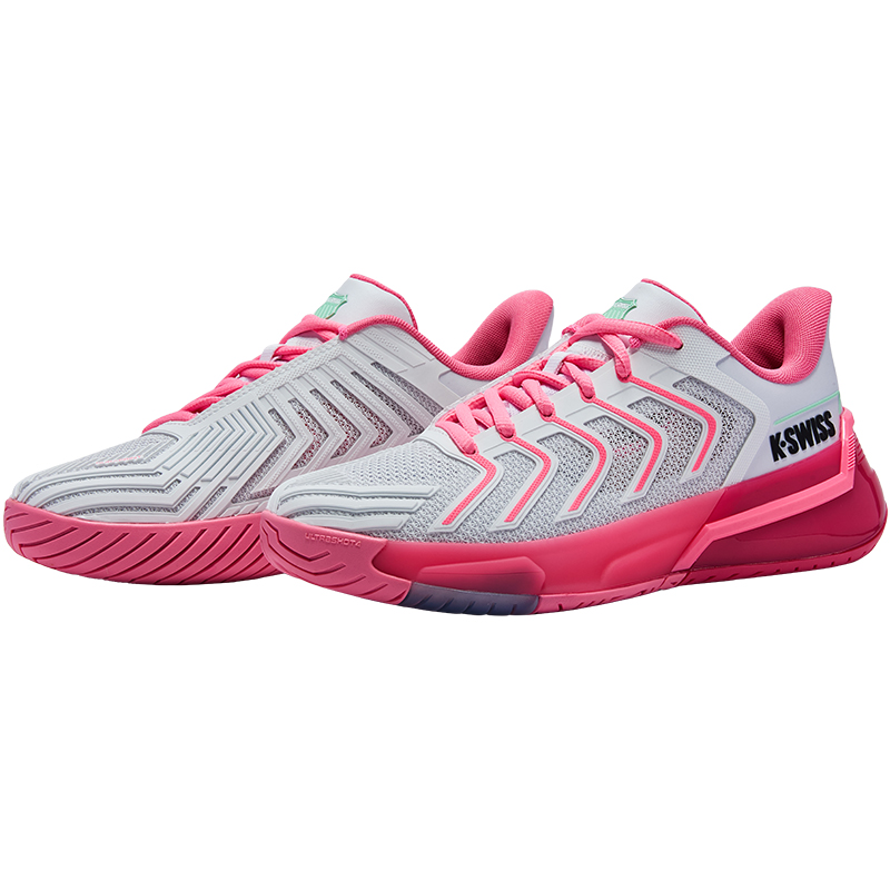 K·SWISS ULTRASHOT 4 Fabric Low top Tennis Shoes Women’s Fluorescent Neon Pink