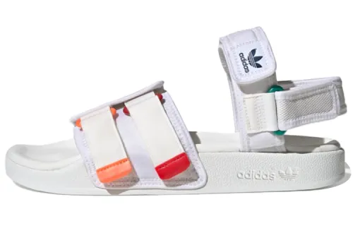 Adilette Adidas Originals Sandal 4.0 'White Scarlet True Orange'