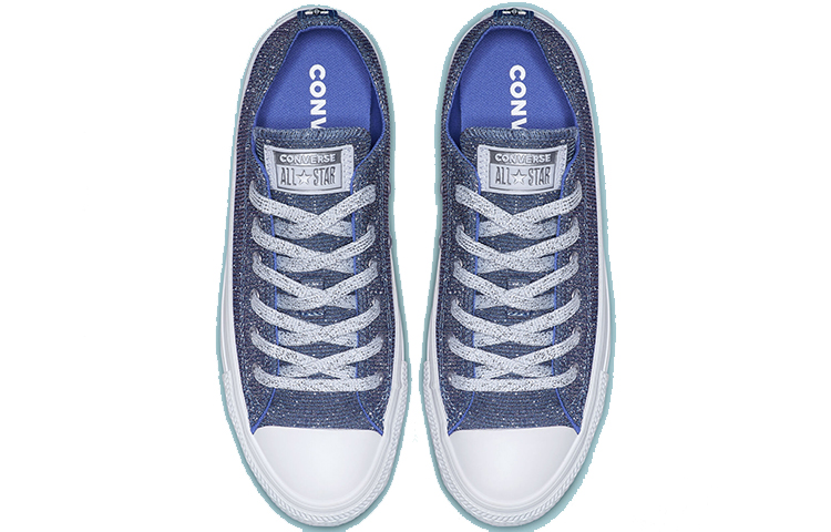 Женские кеды Converse Chuck Taylor All Star Starware Low Top (сине-белый) — Синий / белый — фото 4