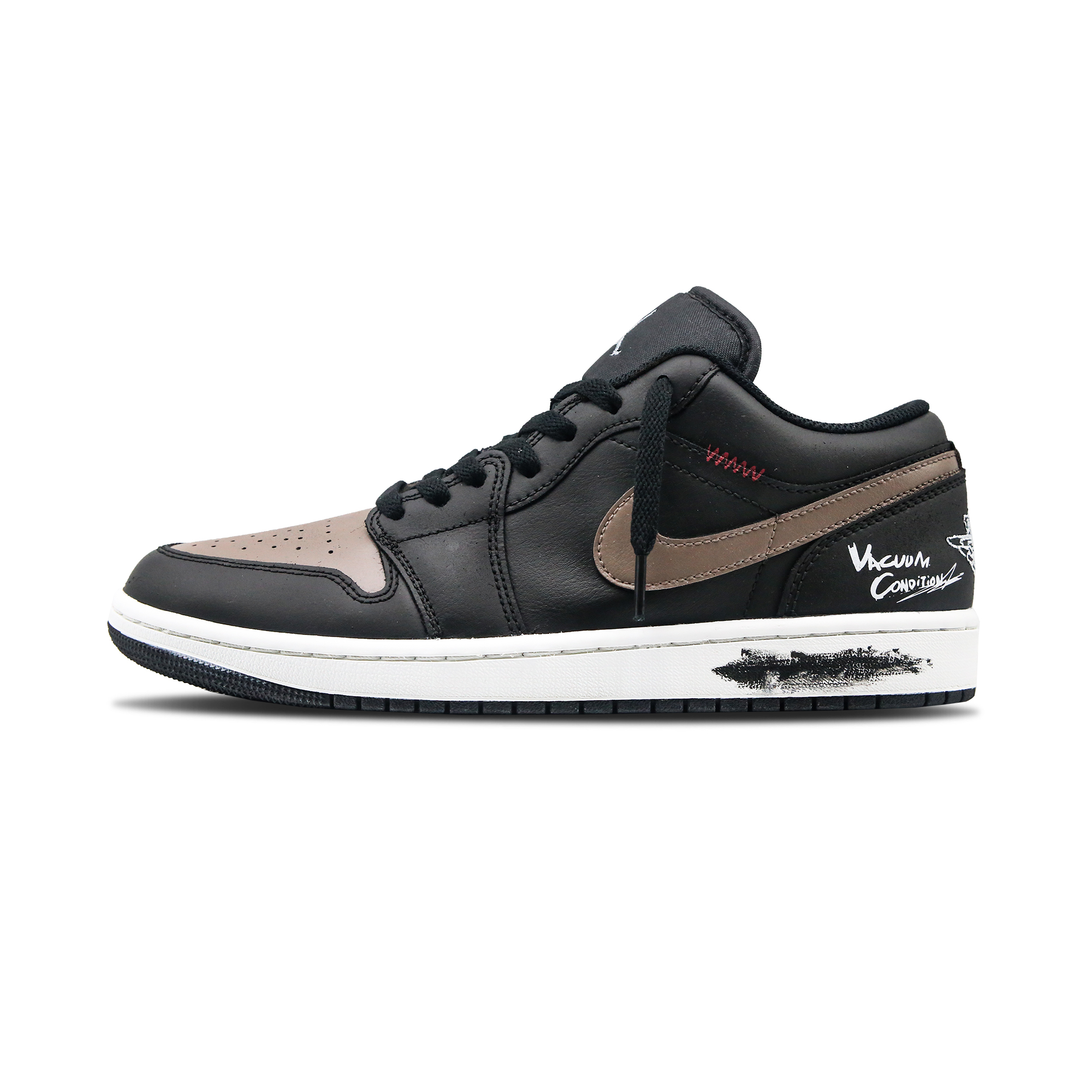 Jordan Air Jordan 1 ‘Dark Roast’ Abrasion Resistant Low top Vintage Basketball Shoes Men’s Black Brown